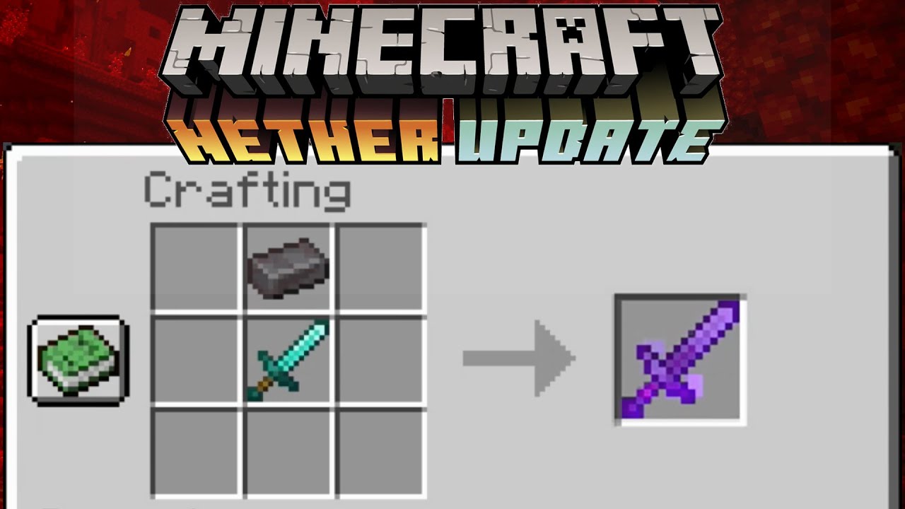 Minecraft 1 16 Nether Update Upgrade Diamond Tools Armor With